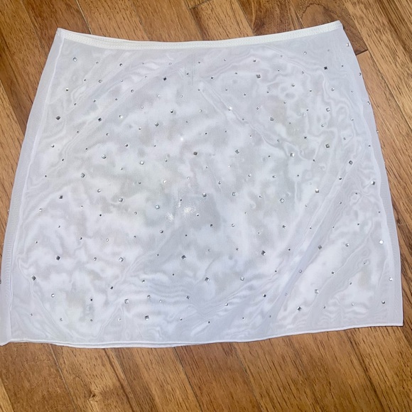 Rhinestone white swim coverup - Picture 2 of 2